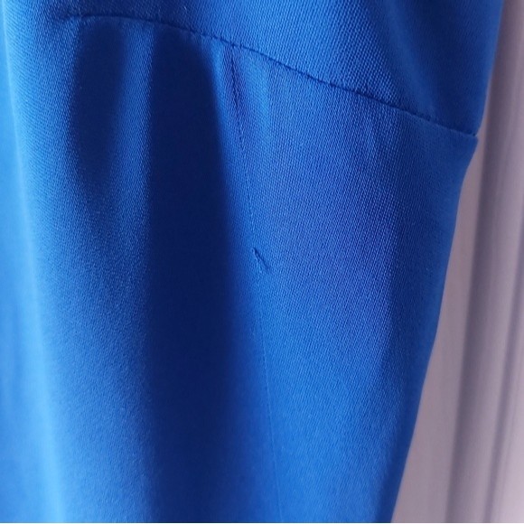 Rachel Zoe - Royal Blue Sleeveless Knee-Length Semi-Formal Side Zip Dress - Picture 4 of 12